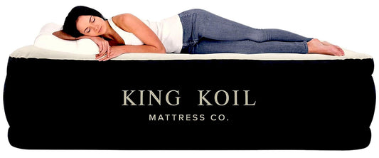 King Koil™ Luxury Air Mattress – Fast-Inflate Comfort with Built-In High-Speed Pump
